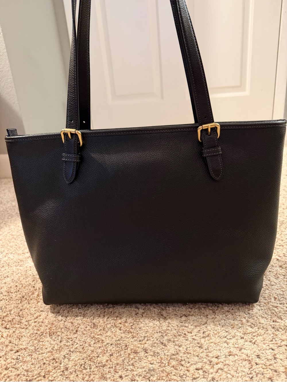 Coach Black Pebbled Leather Taylor Tote with Gold Hardware - Picture 5 of 14